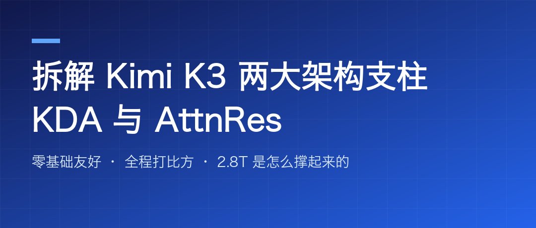 Inside Kimi K3's Two Architectural Pillars: KDA and AttnRes, Explained From Zero