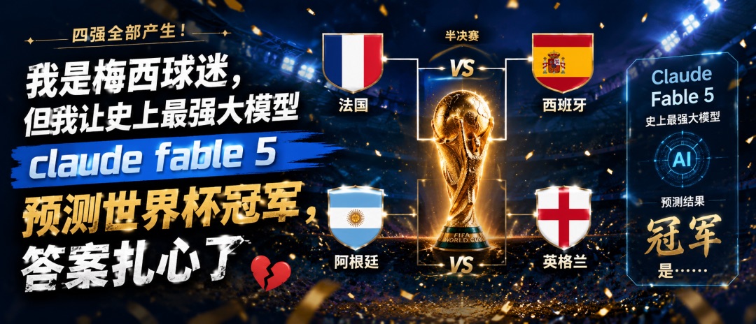 I'm a Messi Fan, But I Asked the Strongest Model Ever — fable 5 — to Predict the World Cup. The Answer Hurt.